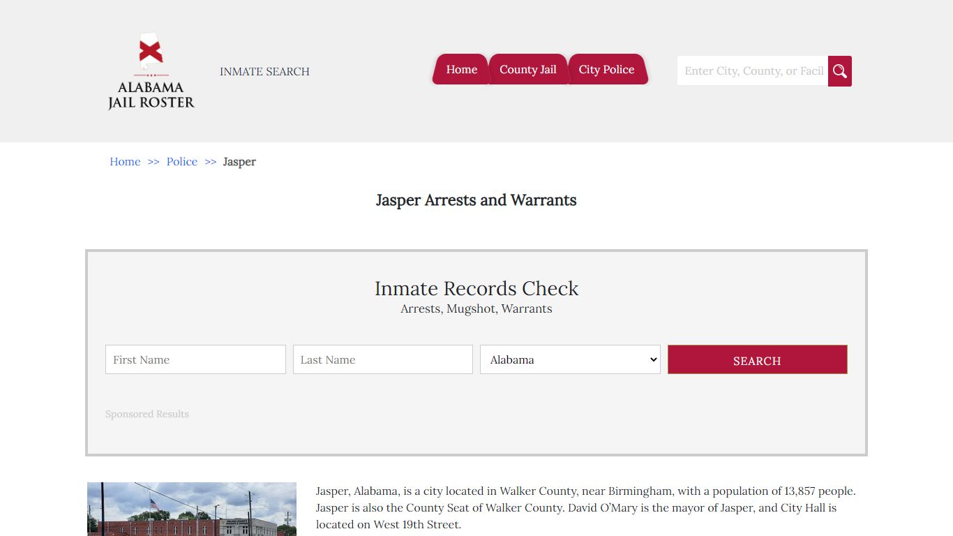 Jasper Arrests and Warrants | Alabama Jail Inmate Search