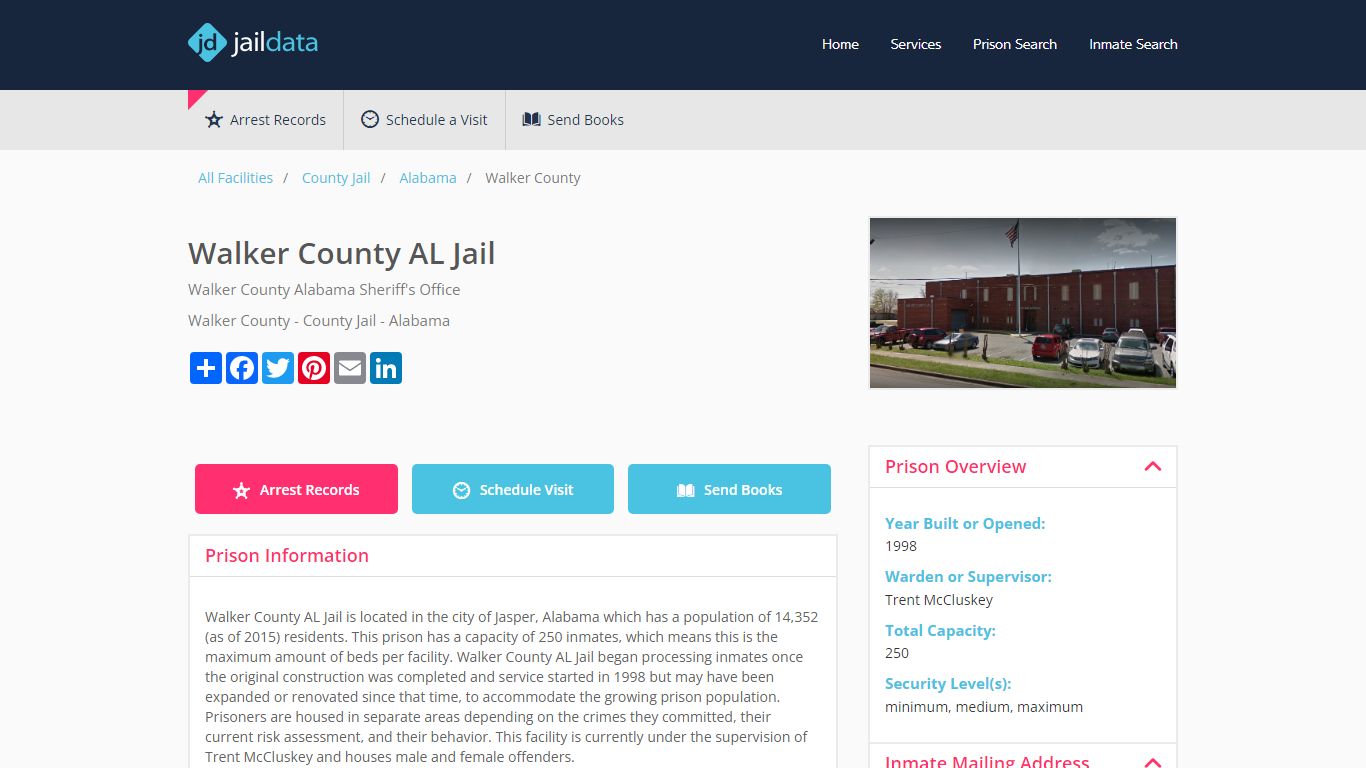 Walker County AL Jail Inmate Search and Prisoner Info - Jasper, AL